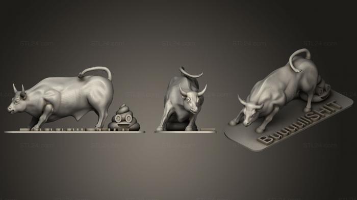 Статуэтки животных (Дисплей Buuuullshit, STKJ_0789) 3D модель для ЧПУ станка